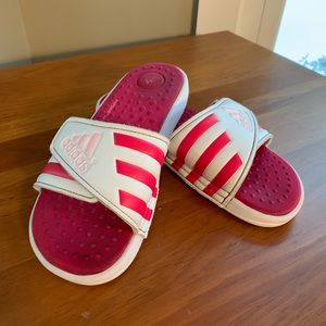 Gently worn adidas women’s slip on sandals
